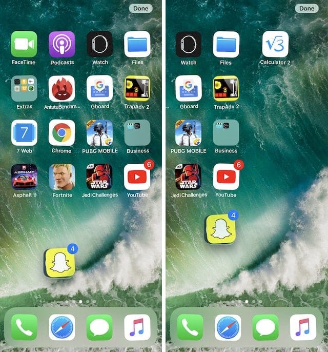 2. Move Multiple Apps in iOS 11