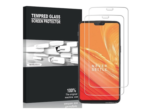 6. AVIDET Tempered Glass Screen Protector for OnePlus 6