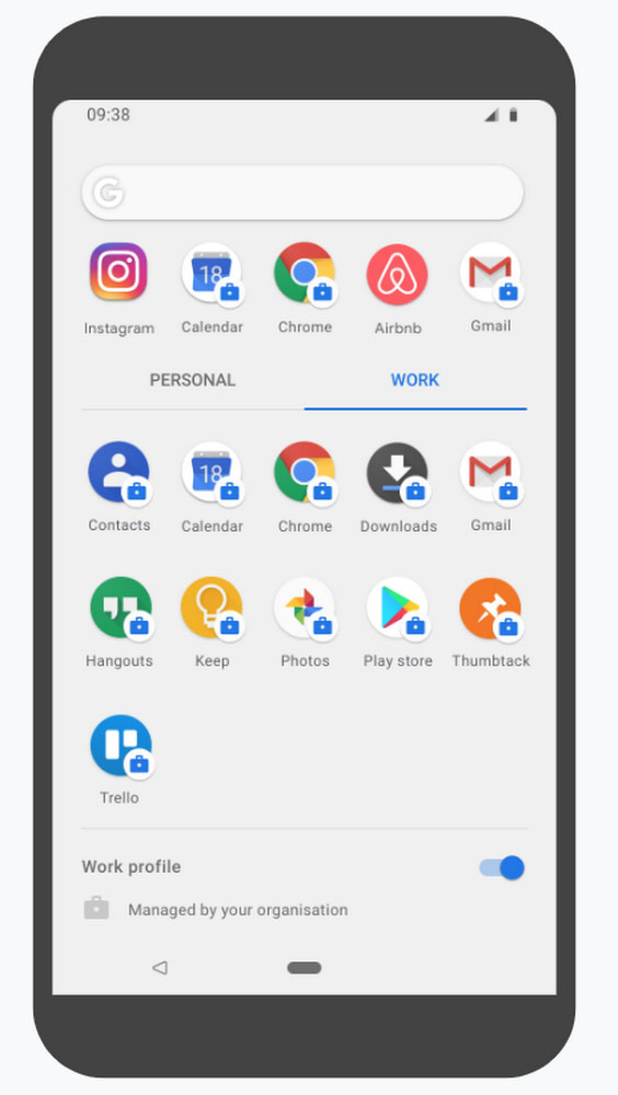 Android P Work Profile