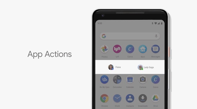 Android P app actions