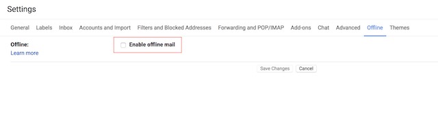 Ativando o novo modo off-line no Gmail 4
