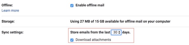 Enabling the New Offline Mode in Gmail 5 a