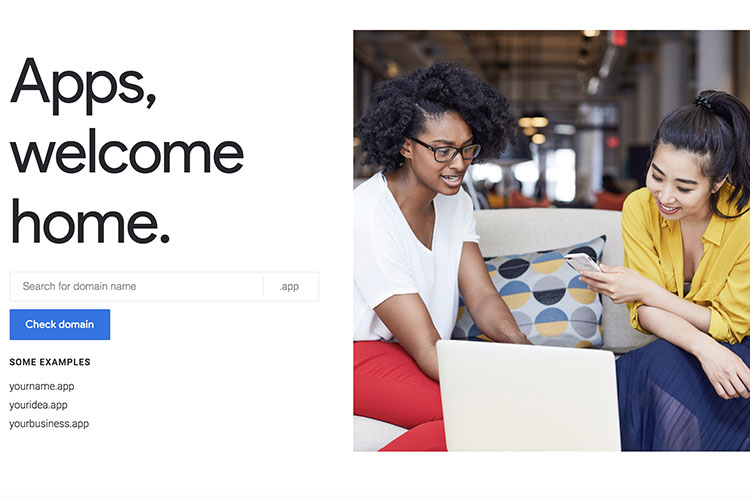 Google .app domain featured