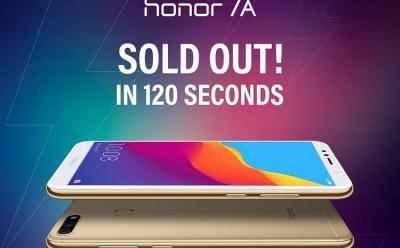 Honor 7A Sold Out website