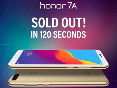 Honor 7A Sold Out website