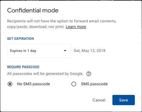 confidential mode