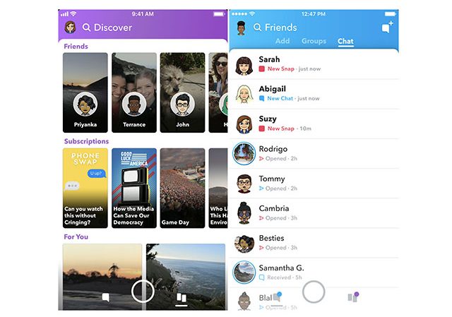 Snapchat redesign redesign