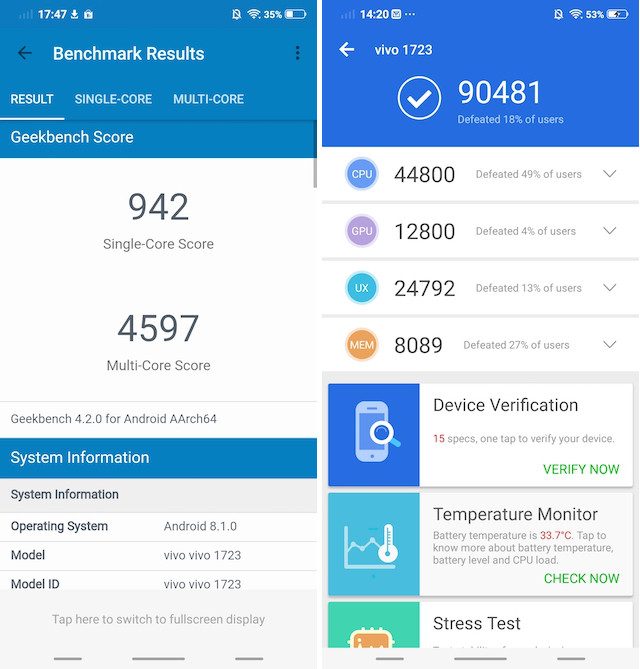 Vivo V9 performance 2