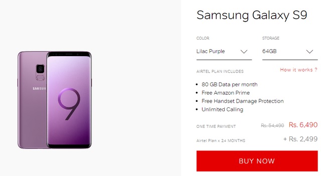 Airtel Offering Data and Voice Bundled EMI Schemes on iPhone X, Samsung Galaxy S9