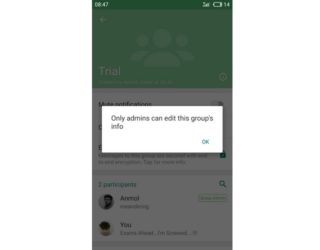 WhatsApp Beta Now Lets Admins Control Who Can Change Group Info
