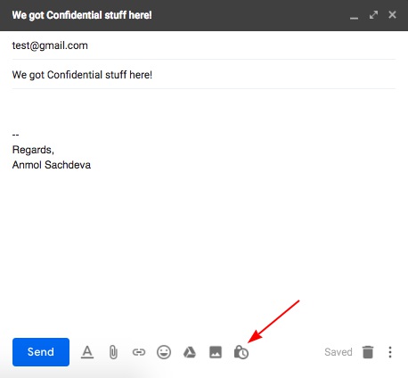 confidential start gmail