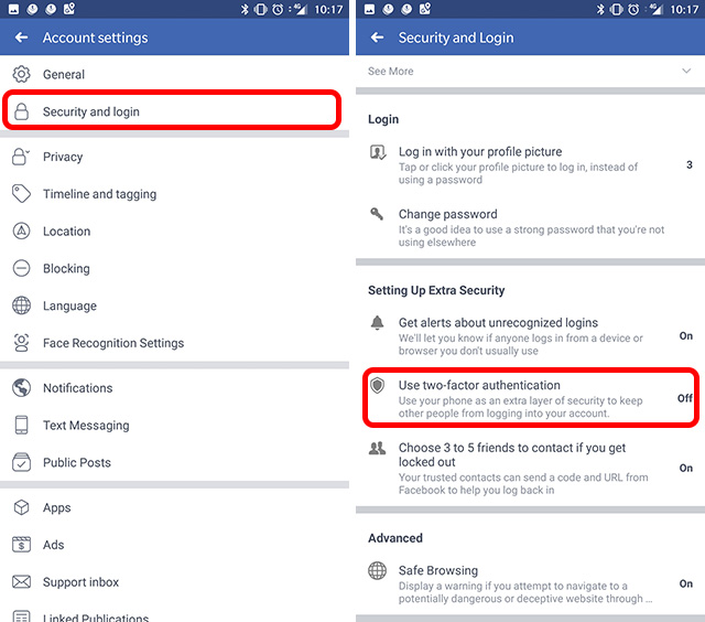 how to add facebook to authenticator app