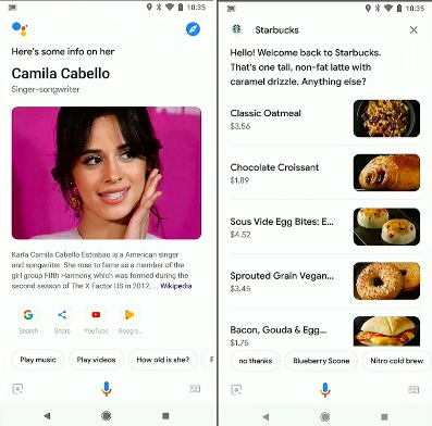 google assistant visual