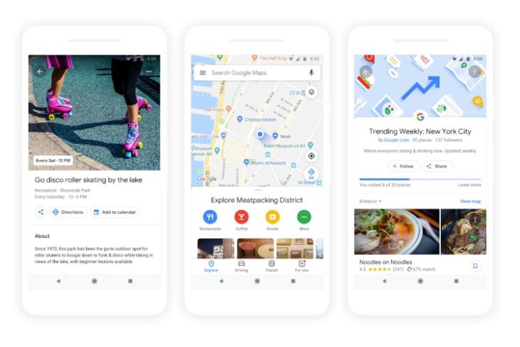 google maps featured new