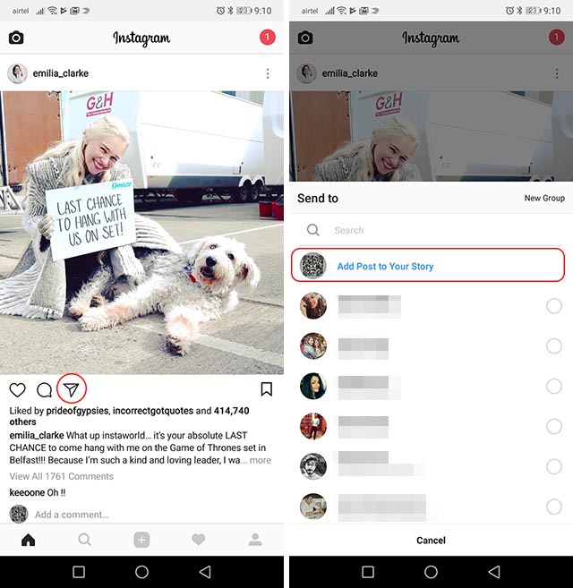 Instagram Now Lets You Share Feed Posts to Stories