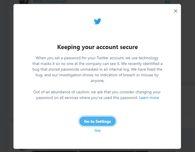 Twitter Asks Users to Change Passwords After Leaving Them Open on Its Site