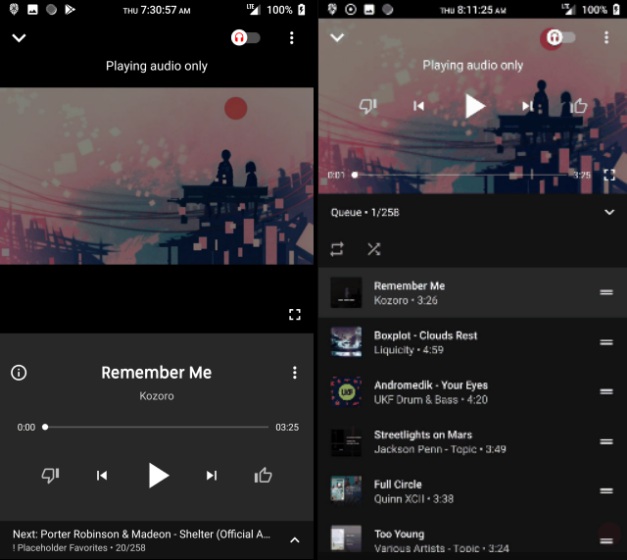 YouTube Music Starts Testing Audio Player Redesign, Improves Shuffle Algorithm