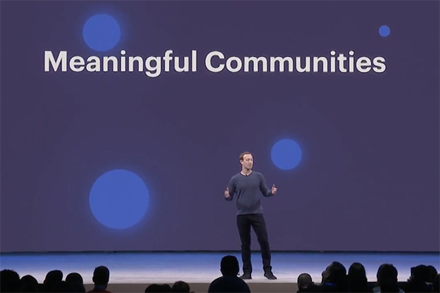 Zuckerberg at the Facebook F8 keynote