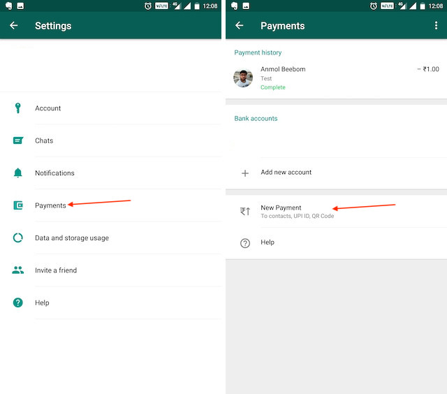 2. Request Money Using UPI (India Only) 1