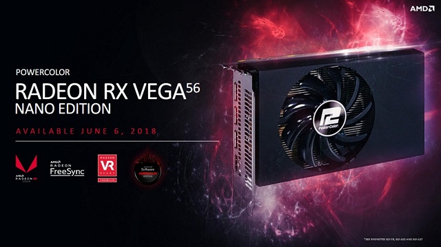 AMD Shows Off PowerColor’s Radeon RX Vega 56 Nano GPU
