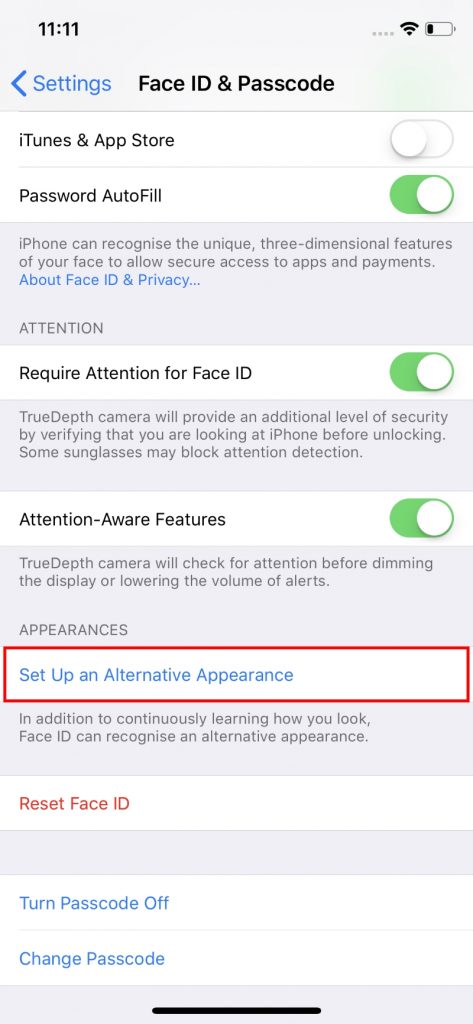 multiple face id