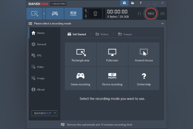 bandicam screen recorder for windows 10