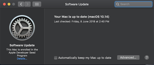 Como verificar se há atualizações de software no macOS Mojave 3