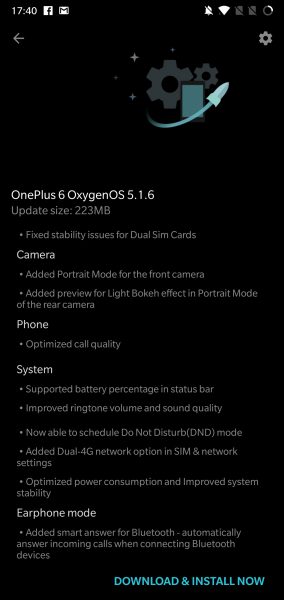 oneplus 6 oxygenos update