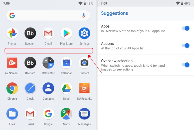 App Actions Have Disappeared From Pixel Launcher in Android P Beta 2