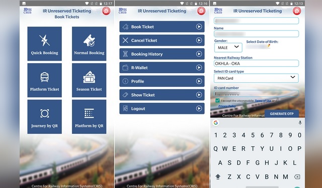 Indian Railways Brings UTS App for Booking Unreserved Tickets