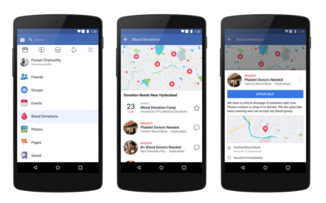 Facebook’s Blood Donation Hub Goes Live In India, Pakistan, Bangladesh