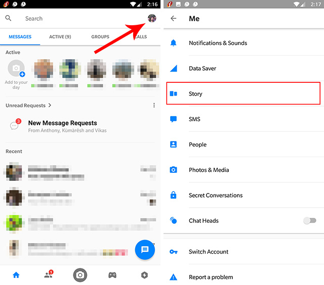 hide messenger app