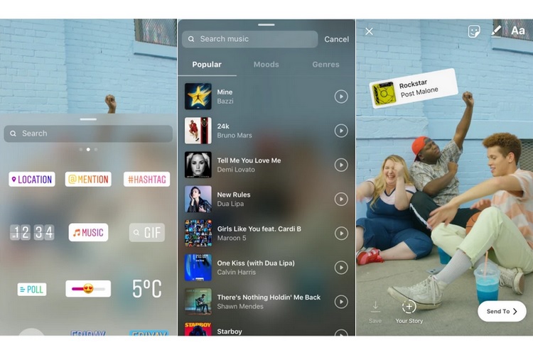 app to add music to instagram story