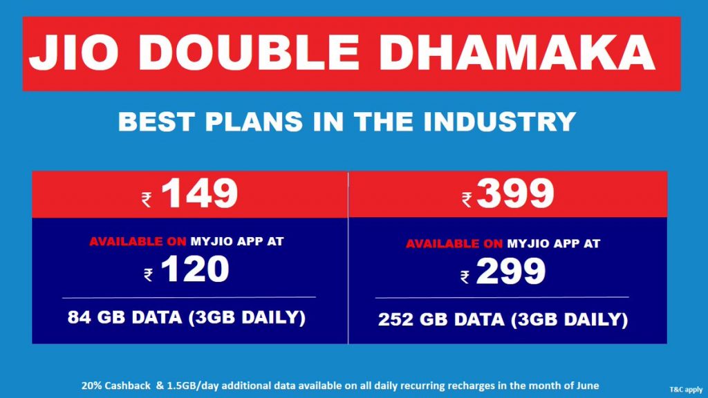 jio double dhamaka