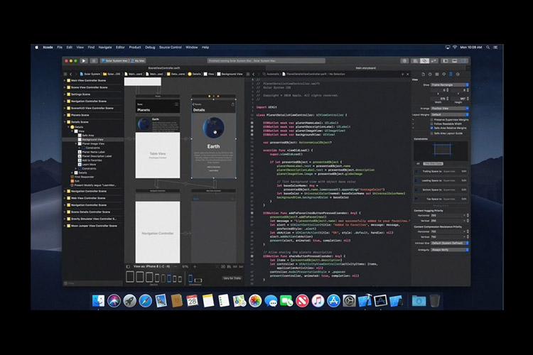 macOS 10.14 Dark theme apple