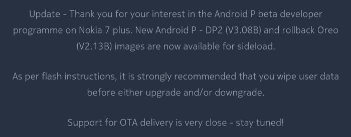 Android P Beta 2 Now Available For Nokia 7 plus