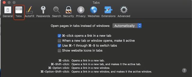 step 1 in Enabling Favicon in Safari