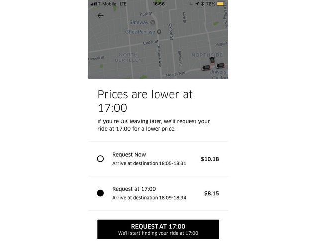 Uber Might Soon Lower Your Fare If You Can Wait A Few Minutes For The Cab