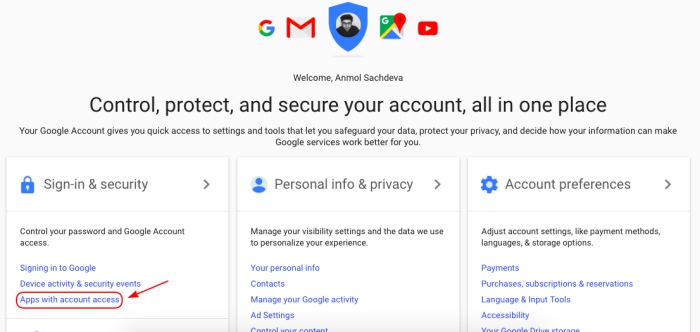 1 gmail revoke app access