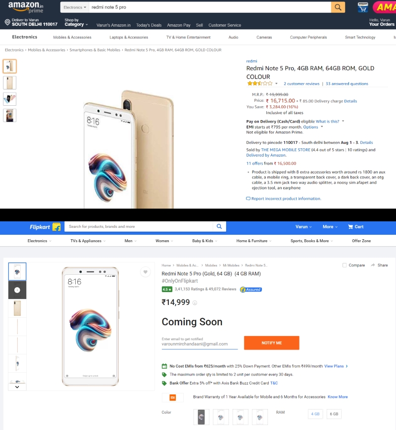 Flipkart Responds to Exclusive Xiaomi, Honor Phones Being Sold on Amazon
