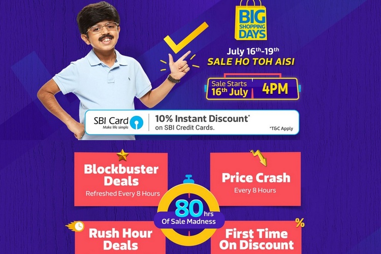 Flipkart Announces Big Shopping Days Sale From July 16-19