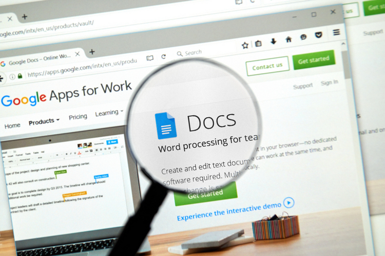 Google Docs Shutterstock website