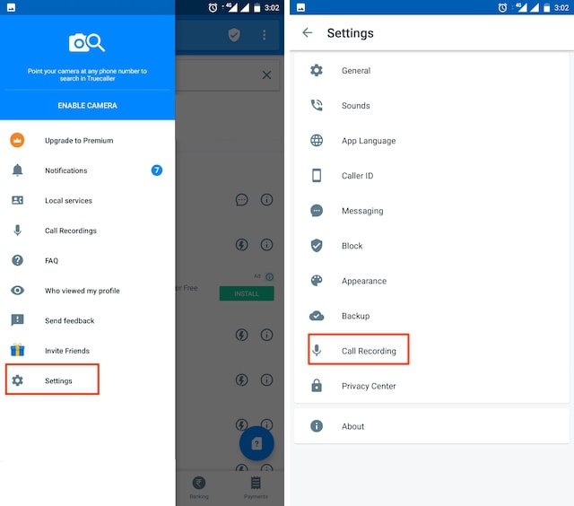 Como gravar chamadas usando Truecaller no Android 2