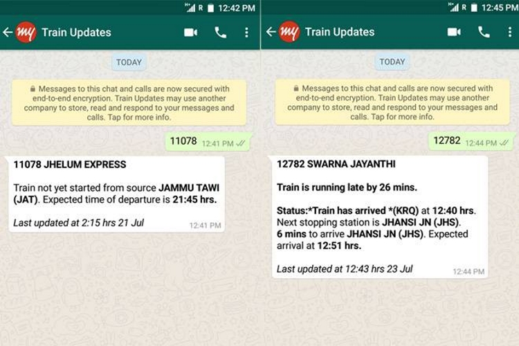 MakeMyTrip WhatsApp Train Status featured