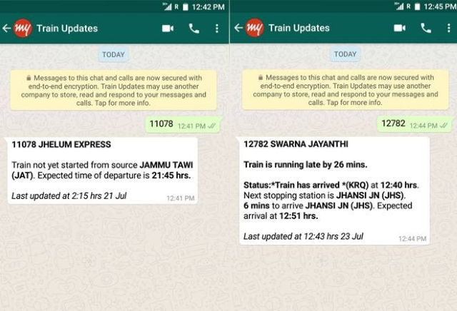 Now You Can Check Your IRCTC Train Status on WhatsApp