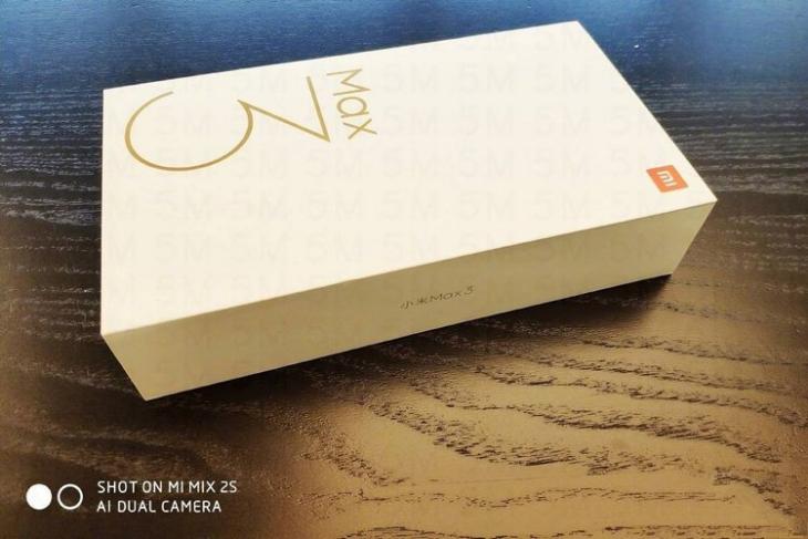 Mi Max 3 retail box website
