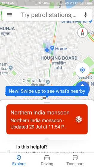 Google Maps Memperingatkan Pengguna di India Utara dengan SOS Tentang Musim Hujan Lebat