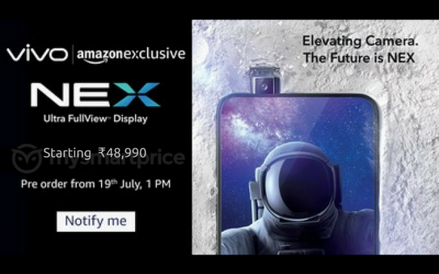 Vivo NEX Will Reportedly Be an Amazon-Exclusive with Launch Price of Rs 48,990