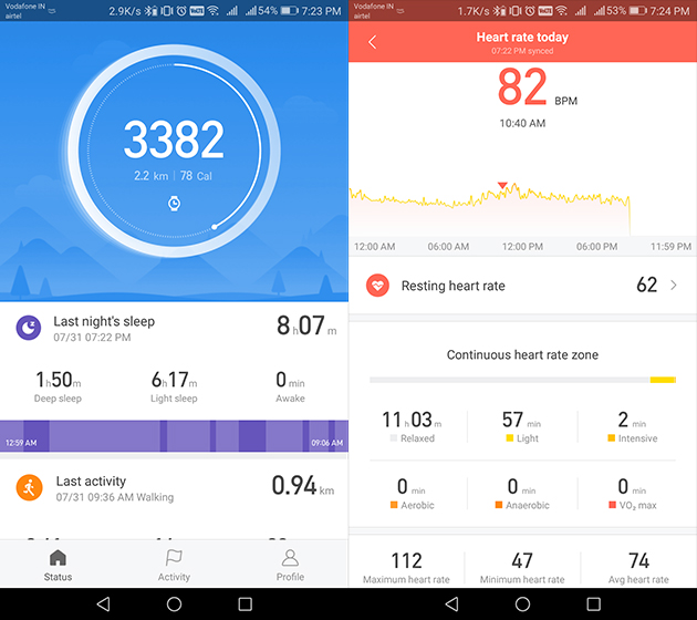 Amazfit bip continuous online heart rate