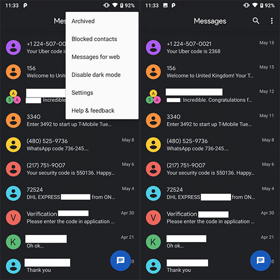 Android Messages Gets a Dark Theme, Chrome OS Integration Coming Soon